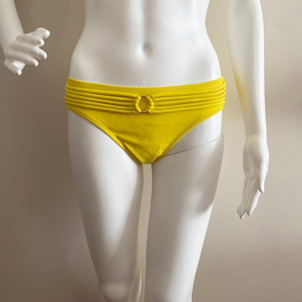 Jessica Simpson Yellow Swim Bikini Bottom Size M NWT